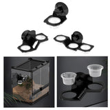 Maxbell Reptile Feeder with Suction Cup Convenient Feeding Cup for Frog Gecko 6.3x8x8cm