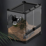 Maxbell Reptile Feeder with Suction Cup Convenient Feeding Cup for Frog Gecko 6.3x8x8cm