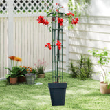 Maxbell Garden Obelisk Trellis Rust Resistant Potted Plant Support for Flowers Vines 110cm 1 umbrella