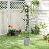 Maxbell Garden Obelisk Trellis Rust Resistant Potted Plant Support for Flowers Vines 130cm 1 umbrella