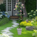 Maxbell Garden Obelisk Trellis Rust Resistant Potted Plant Support for Flowers Vines 130cm 1 umbrella