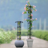 Maxbell Garden Obelisk Trellis Rust Resistant Potted Plant Support for Flowers Vines 130cm 1 umbrella