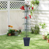 Maxbell Garden Obelisk Trellis Rust Resistant Potted Plant Support for Flowers Vines 130cm multi umbrella