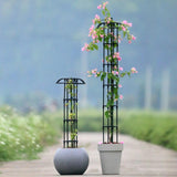 Maxbell Garden Obelisk Trellis Sturdy Flower Stand for Roses Climbing Plants Flowers 130cm 1 umbrella