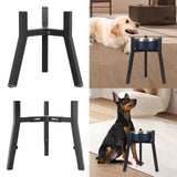 Maxbell Dog Bowl Stand Only Iron Adjustable Width 7"-10.6'' for Pet Dish Slow Feeder Fixed Height