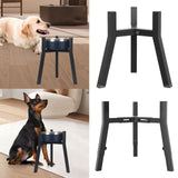 Maxbell Dog Bowl Stand Only Iron Adjustable Width 7"-10.6'' for Pet Dish Slow Feeder Fixed Height