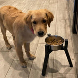 Maxbell Dog Bowl Stand Only Iron Adjustable Width 7"-10.6'' for Pet Dish Slow Feeder Fixed Height