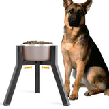 Maxbell Dog Bowl Stand Only Iron Adjustable Width 7"-10.6'' for Pet Dish Slow Feeder Fixed Height