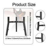 Maxbell Dog Bowl Stand Only Iron Adjustable Width 7"-10.6'' for Pet Dish Slow Feeder Height Adjustable