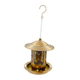 Maxbell Hanging Bird Feeder Iron Creative Bird Food Container for Porch Yard Outside Bird Pattern