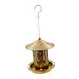 Maxbell Hanging Bird Feeder Iron Creative Bird Food Container for Porch Yard Outside Bird Pattern