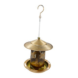 Maxbell Hanging Bird Feeder Iron Creative Bird Food Container for Porch Yard Outside Butterfly Pattern