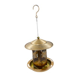 Maxbell Hanging Bird Feeder Iron Creative Bird Food Container for Porch Yard Outside Butterfly Pattern