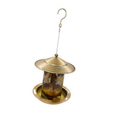 Maxbell Hanging Bird Feeder Iron Creative Bird Food Container for Porch Yard Outside Butterfly Pattern