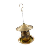 Maxbell Hanging Bird Feeder Iron Creative Bird Food Container for Porch Yard Outside Butterfly Pattern