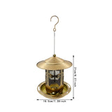 Maxbell Hanging Bird Feeder Iron Creative Bird Food Container for Porch Yard Outside Dragonfly Pattern