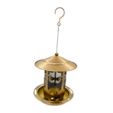 Maxbell Hanging Bird Feeder Iron Creative Bird Food Container for Porch Yard Outside Dragonfly Pattern