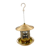 Maxbell Hanging Bird Feeder Iron Creative Bird Food Container for Porch Yard Outside Dragonfly Pattern