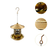 Maxbell Hanging Bird Feeder Iron Creative Bird Food Container for Porch Yard Outside Dragonfly Pattern