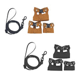 Maxbell Reptile Leash Harness Portable Outdoor Traction Rope for Amphibians Brown