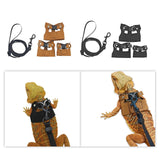 Maxbell Reptile Leash Harness Portable Outdoor Traction Rope for Amphibians Brown