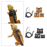 Maxbell Reptile Leash Harness Portable Outdoor Traction Rope for Amphibians Brown