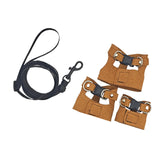Maxbell Reptile Leash Harness Portable Outdoor Traction Rope for Amphibians Brown