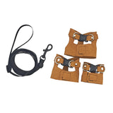 Maxbell Reptile Leash Harness Portable Outdoor Traction Rope for Amphibians Brown