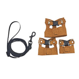 Maxbell Reptile Leash Harness Portable Outdoor Traction Rope for Amphibians Brown