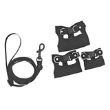 Maxbell Reptile Leash Harness Portable Outdoor Traction Rope for Amphibians Black