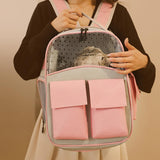 Maxbell Cat Backpack Carrier Ventilation Innovative Cat Carrier Backpack for Outdoor Pink