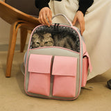 Maxbell Cat Backpack Carrier Ventilation Innovative Cat Carrier Backpack for Outdoor Pink