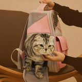 Maxbell Cat Backpack Carrier Ventilation Innovative Cat Carrier Backpack for Outdoor Pink