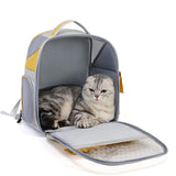 Maxbell Cat Backpack Carrier Ventilation Innovative Cat Carrier Backpack for Outdoor Yellow