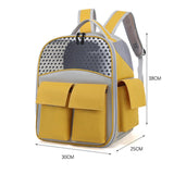 Maxbell Cat Backpack Carrier Ventilation Innovative Cat Carrier Backpack for Outdoor Yellow
