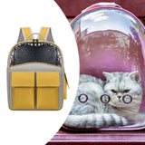 Maxbell Cat Backpack Carrier Ventilation Innovative Cat Carrier Backpack for Outdoor Yellow