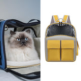 Maxbell Cat Backpack Carrier Ventilation Innovative Cat Carrier Backpack for Outdoor Yellow