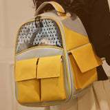 Maxbell Cat Backpack Carrier Ventilation Innovative Cat Carrier Backpack for Outdoor Yellow