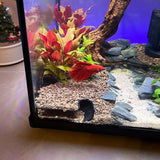 Maxbell Aquarium Underground Tunnel Corner for Corydora Catfish Shrimp Breeding Cave Black
