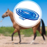 Maxbell Horse Brush PVC Bristles Compact Horse Care Horse Grooming Tool Random Color