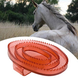Maxbell Horse Brush PVC Bristles Compact Horse Care Horse Grooming Tool Random Color