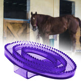 Maxbell Horse Brush PVC Bristles Compact Horse Care Horse Grooming Tool Random Color