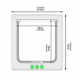 Maxbell Cat Door Lightweight for Cats Doggy Pet Supplies for Interior Exterior Doors White