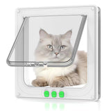Maxbell Cat Door Lightweight for Cats Doggy Pet Supplies for Interior Exterior Doors White