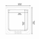 Maxbell Cat Door Lightweight for Cats Doggy Pet Supplies for Interior Exterior Doors Brown