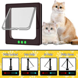 Maxbell Cat Door Lightweight for Cats Doggy Pet Supplies for Interior Exterior Doors Brown