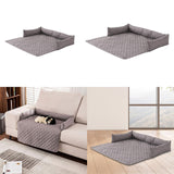 Maxbell Dog Sofa Bed for Small to Large Pets Breathable Soft Non Slip Bottom U Shape 75x75cm