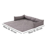 Maxbell Dog Sofa Bed for Small to Large Pets Breathable Soft Non Slip Bottom U Shape 90x90cm