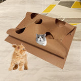 Maxbell Cat Play Mat Professional Cats Game Save Space Fun Interactive Pad Brown
