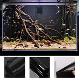 Maxbell Fish Tank Backdrop Wallpaper Black Privacy Film for Hotel Glass Sleeping 30cmx100cm